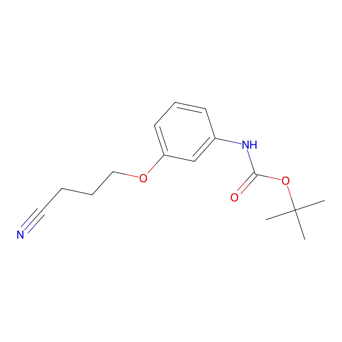 tert-butyl N-[3-(3-cyanopropoxy)phenyl]carbamate molecular structure, CAS 1492949-64-0