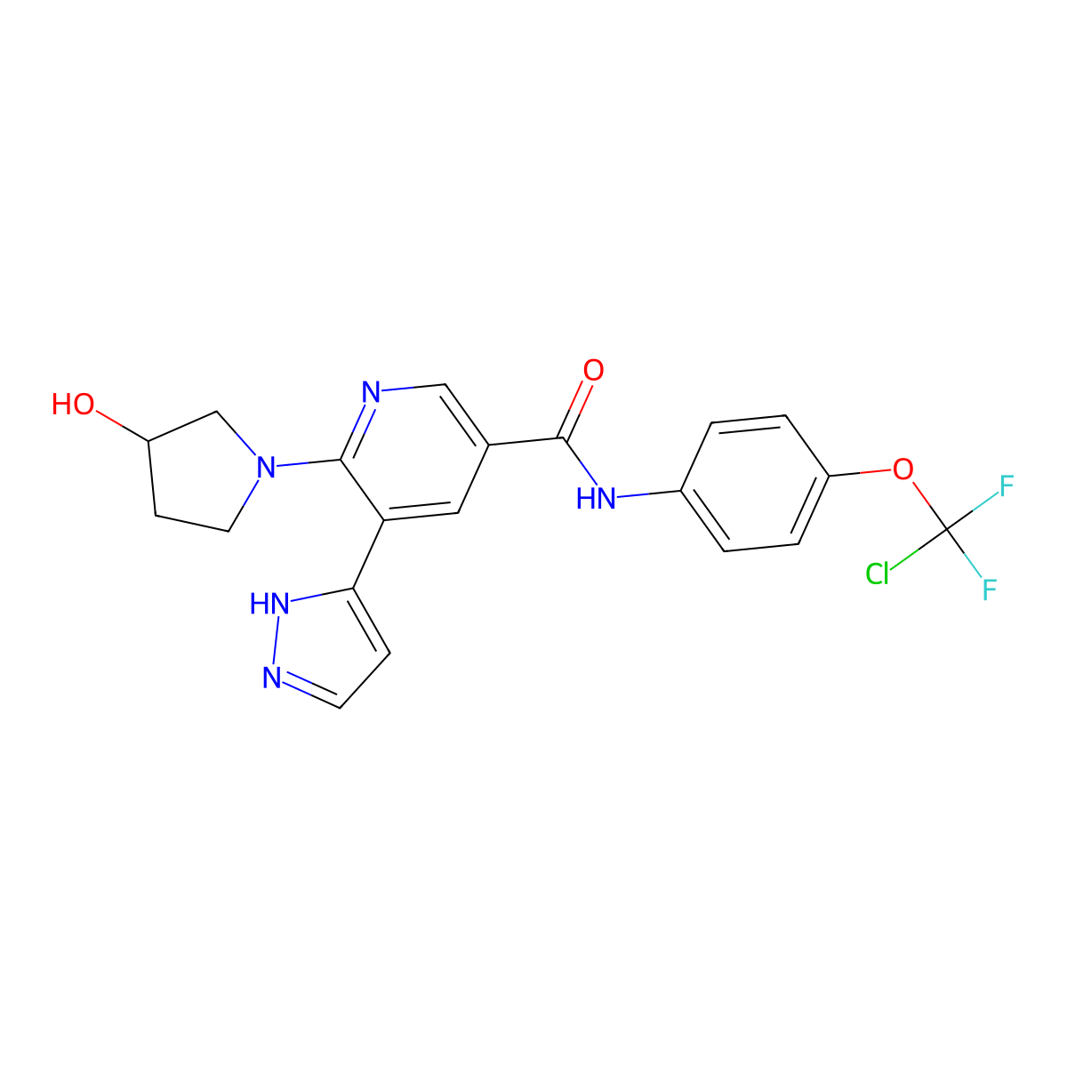 Asciminib molecular structure, CAS 1492952-76-7