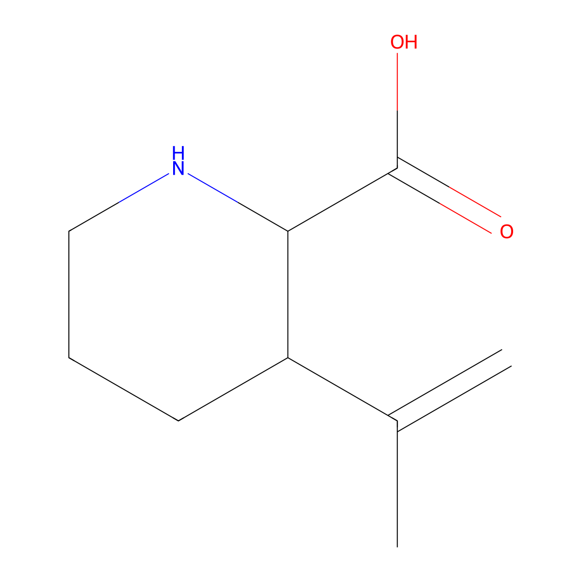 3-(Prop-1-en-2-yl)piperidine-2-carboxylic acid molecular structure, CAS 1492963-12-8