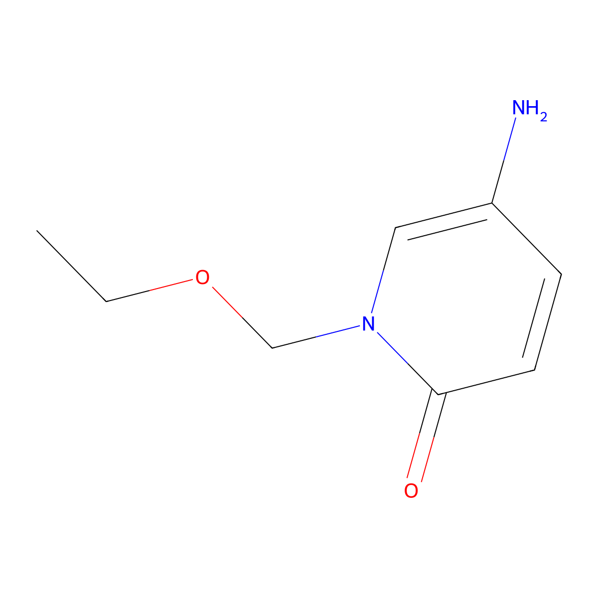 5-Amino-1-(ethoxymethyl)-1,2-dihydropyridin-2-one molecular structure, CAS 1492977-05-5