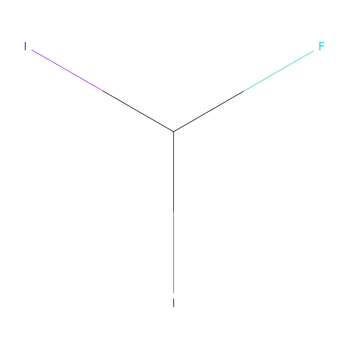 Fluorodiiodomethane molecular structure, CAS 1493-01-2