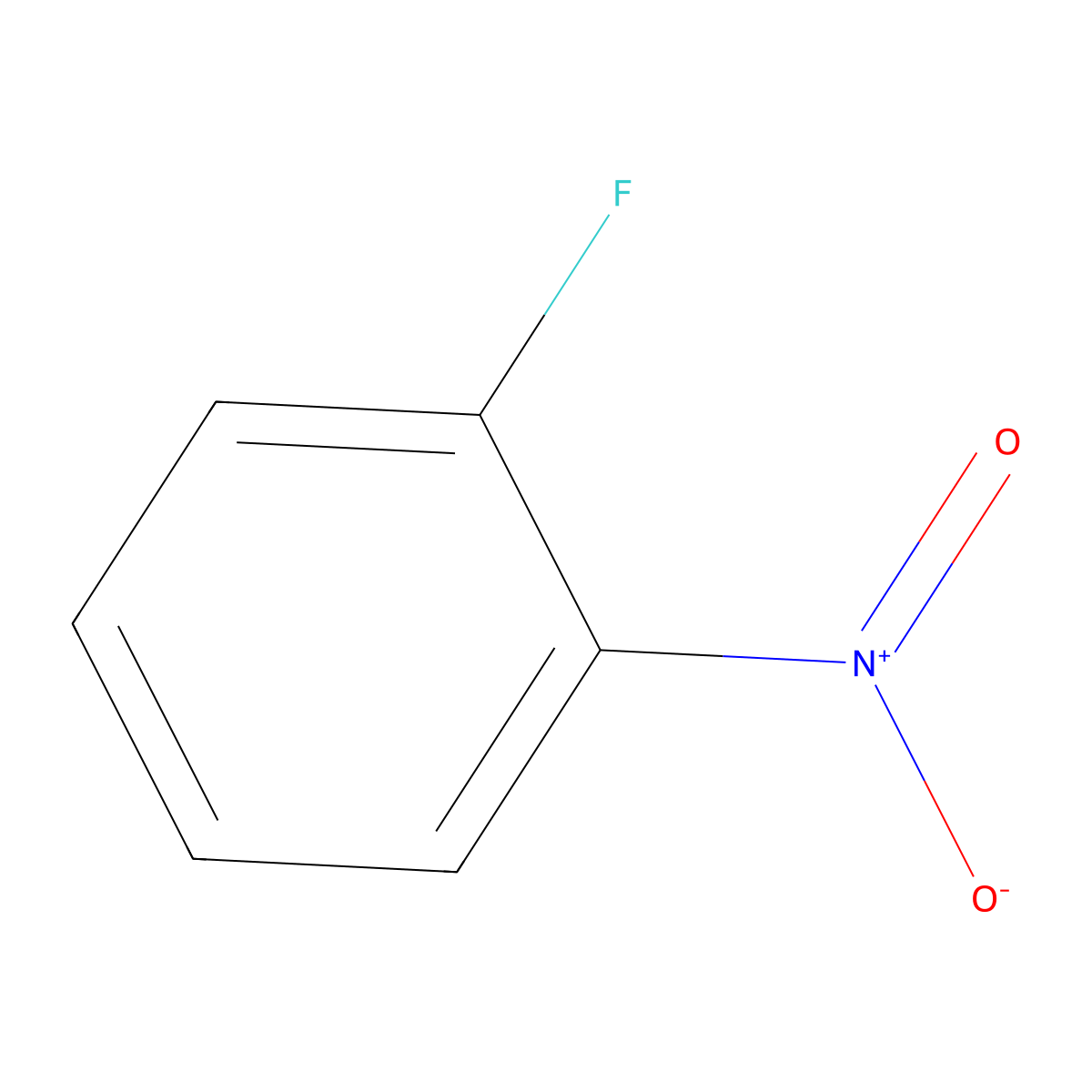 1-Fluoro-2-nitrobenzene molecular structure, CAS 1493-27-2
