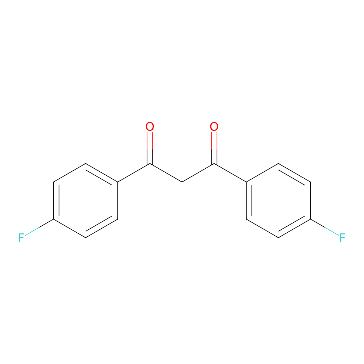 1,3-Propanedione, 1,3-bis(4-fluorophenyl)- molecular structure, CAS 1493-51-2