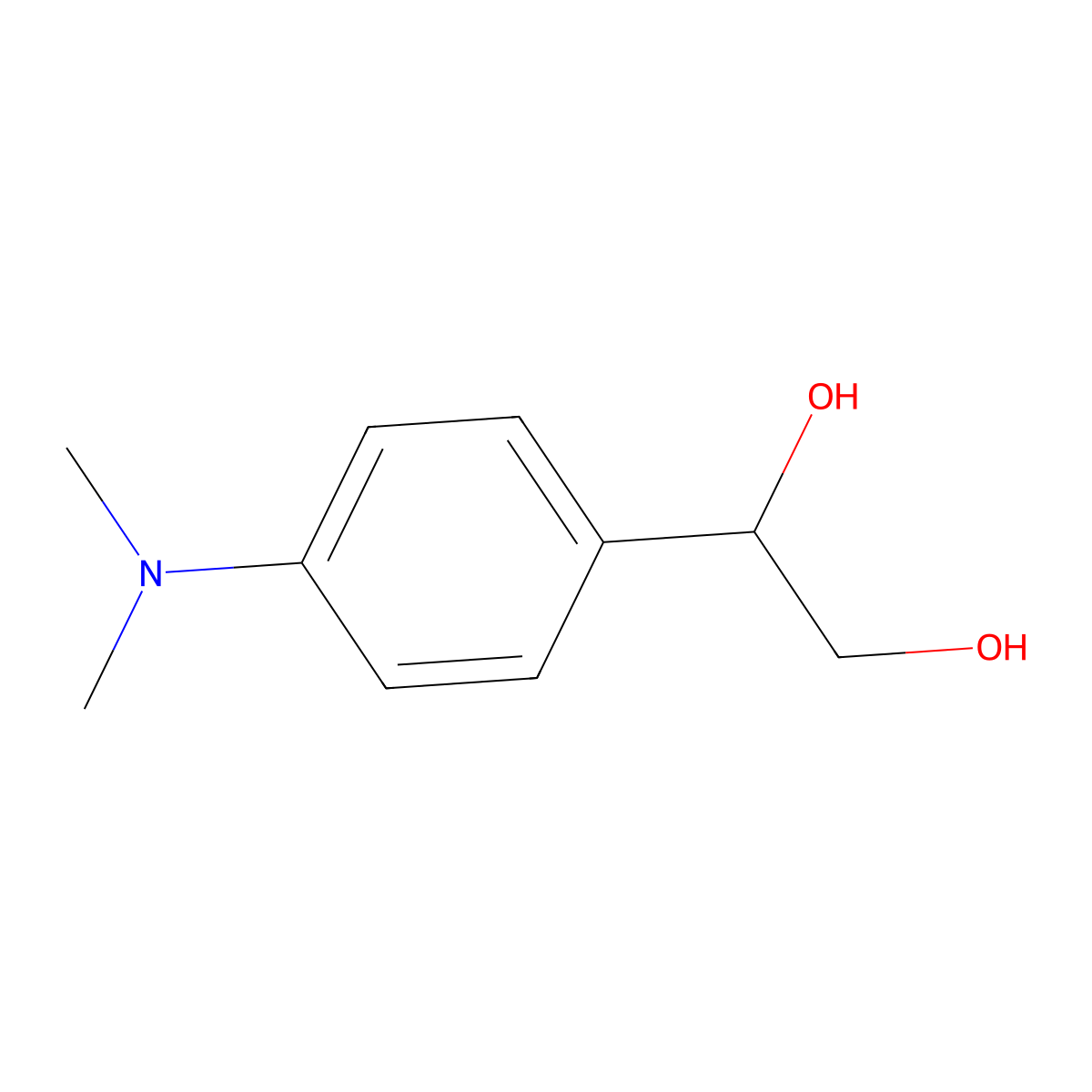 1-(4-(Dimethylamino)phenyl)ethane-1,2-diol molecular structure, CAS 149302-71-6