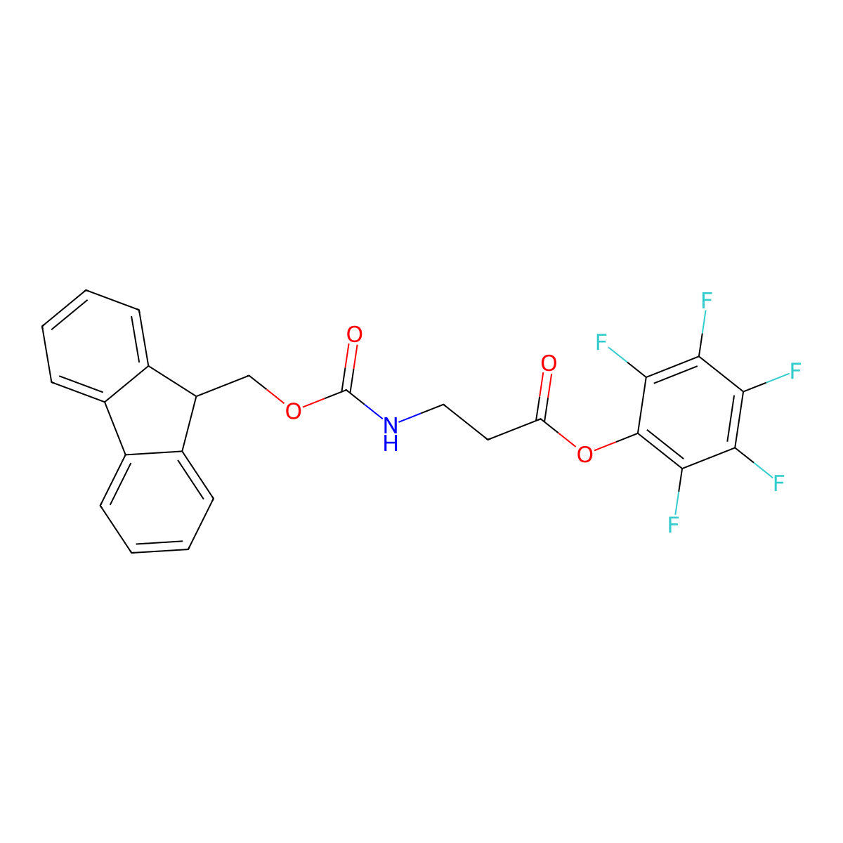 Fmoc-beta-ala-opfp molecular structure, CAS 149303-38-8