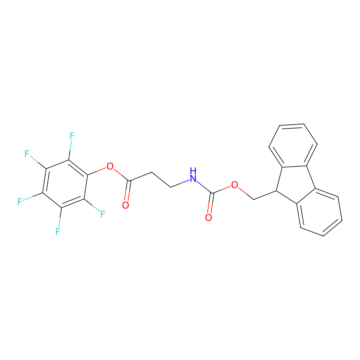 Fmoc-beta-ala-opfp molecular structure, CAS 149303-38-8