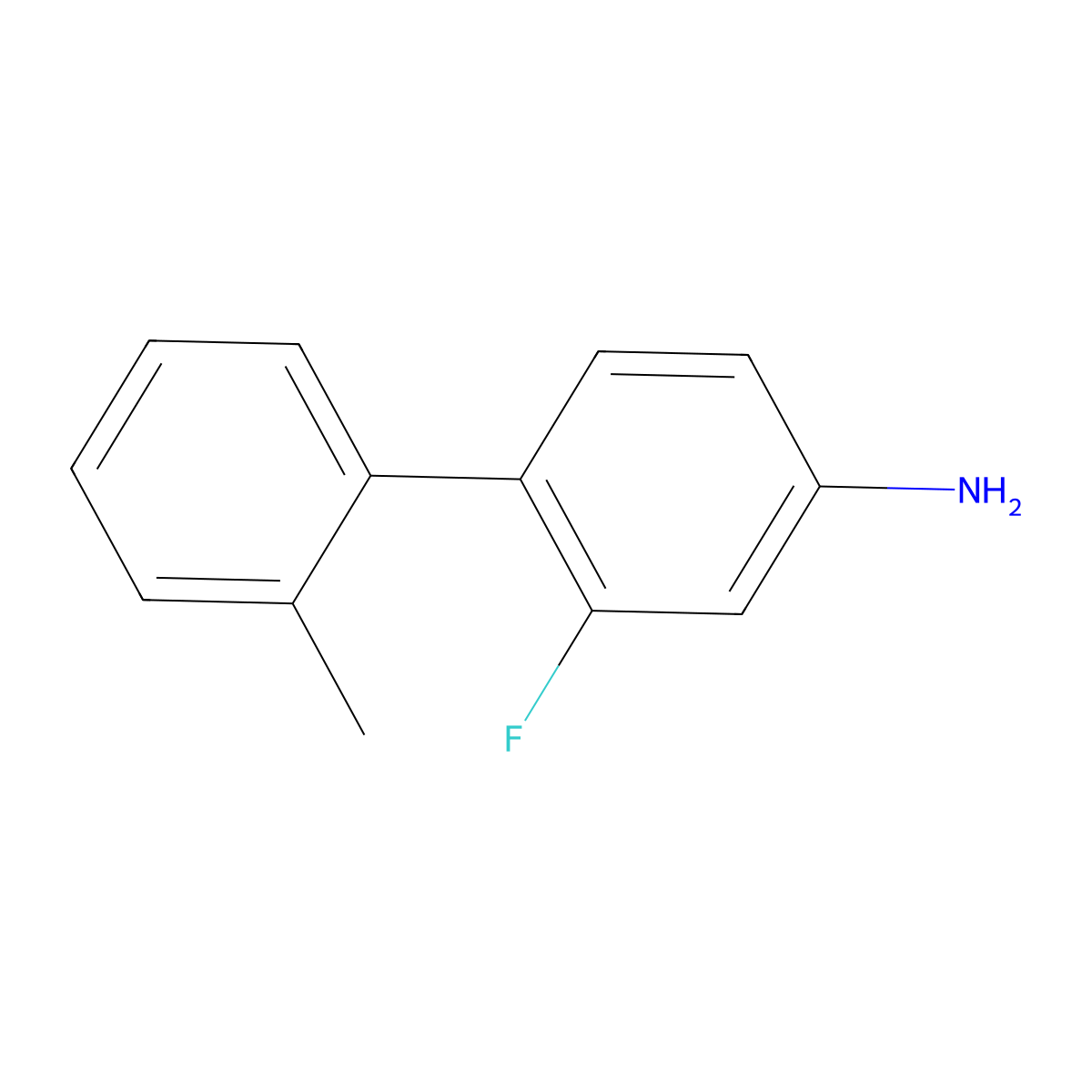 2-Fluoro-2'-methyl-[1,1'-biphenyl]-4-amine molecular structure, CAS 1493031-62-1