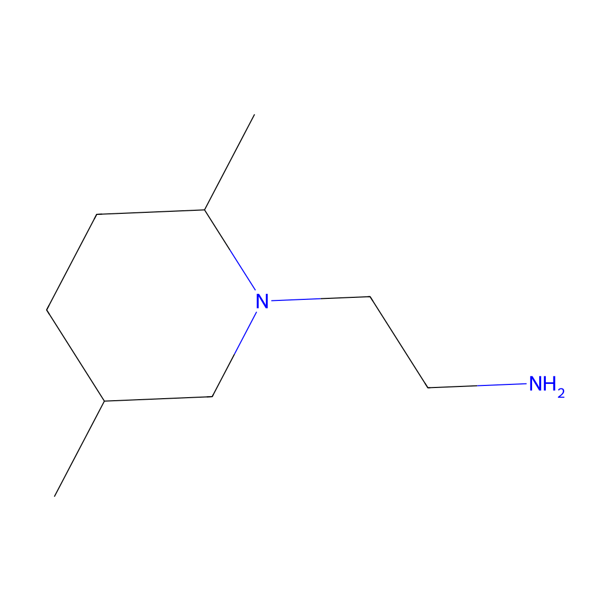 2-(2,5-Dimethylpiperidin-1-yl)ethan-1-amine molecular structure, CAS 1493059-69-0