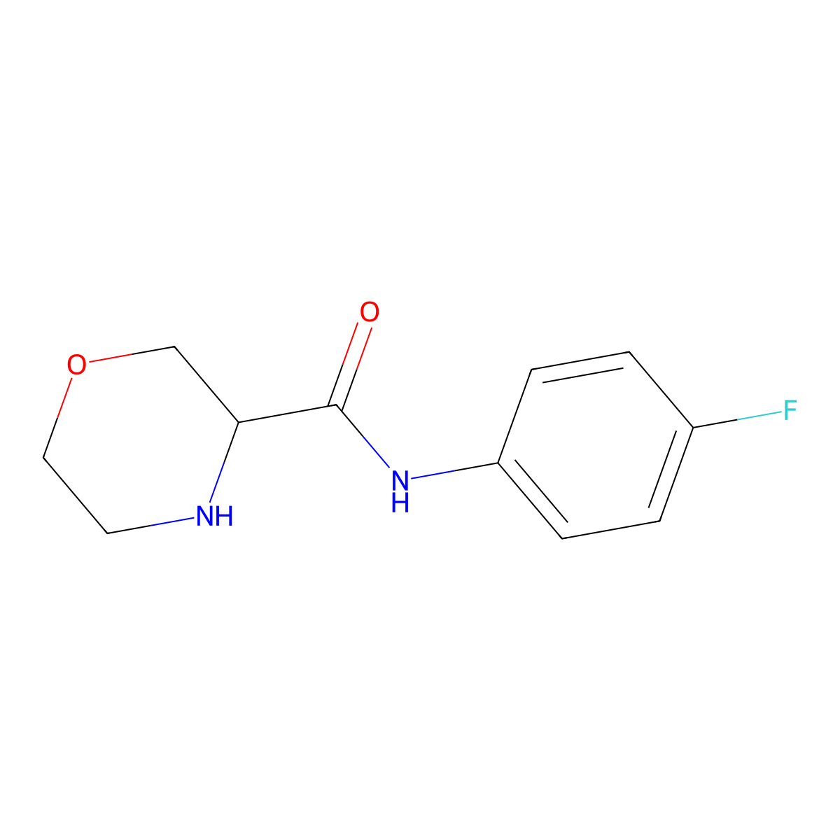 N-(4-fluorophenyl)morpholine-3-carboxamide molecular structure, CAS 1493062-02-4