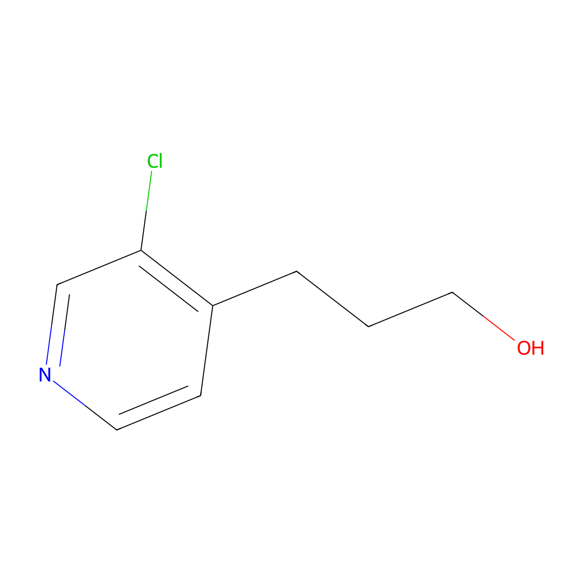3-(3-Chloropyridin-4-yl)propan-1-ol molecular structure, CAS 1493086-34-2