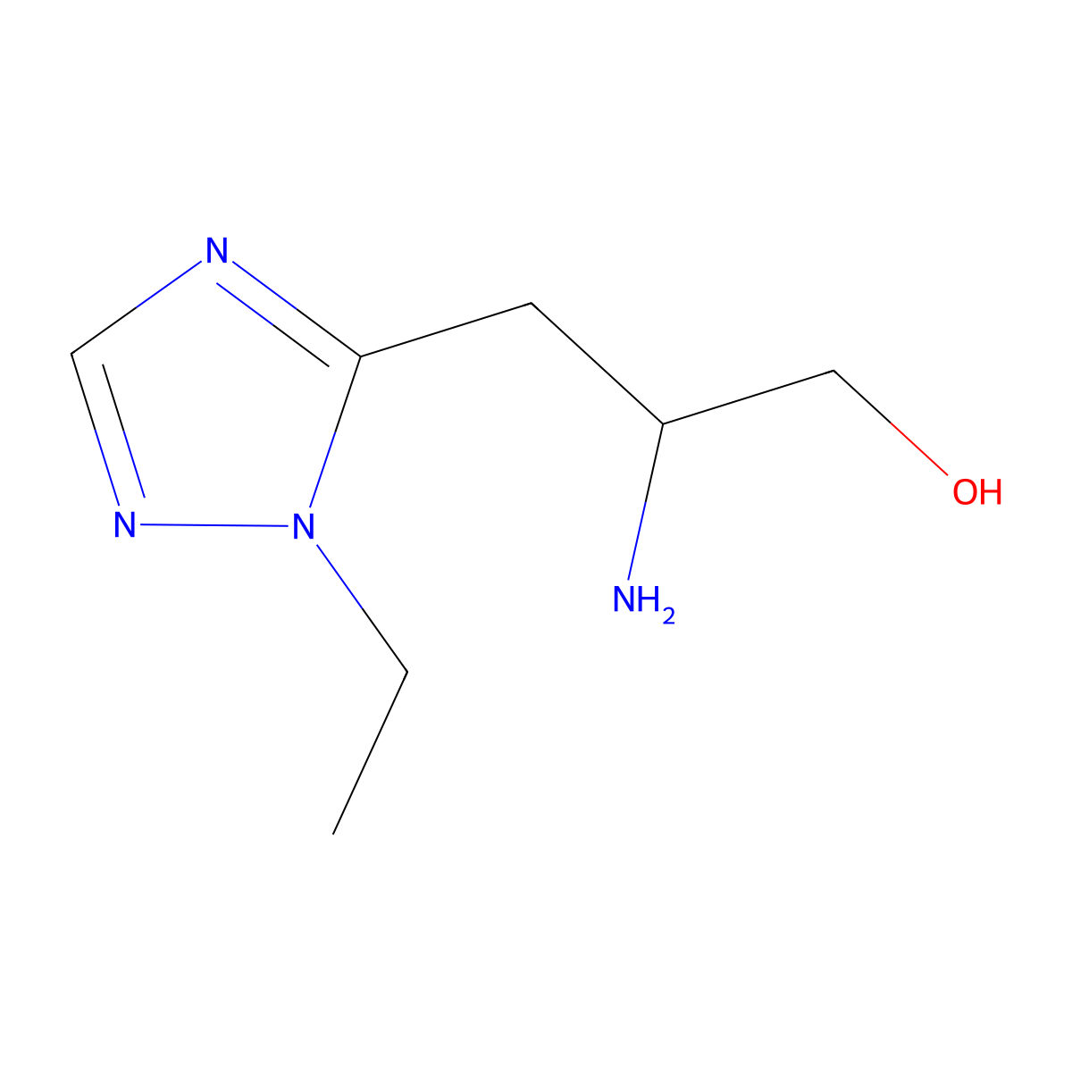 2-Amino-3-(1-ethyl-1h-1,2,4-triazol-5-yl)propan-1-ol molecular structure, CAS 1493088-78-0