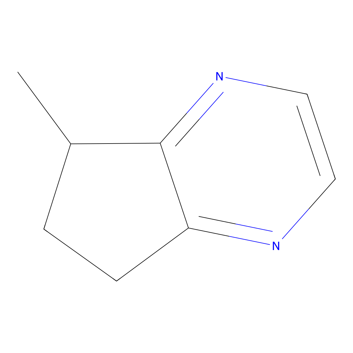 5-Methyl-6,7-dihydro-5H-cyclopentylpyrazine molecular structure, CAS 149310-63-4