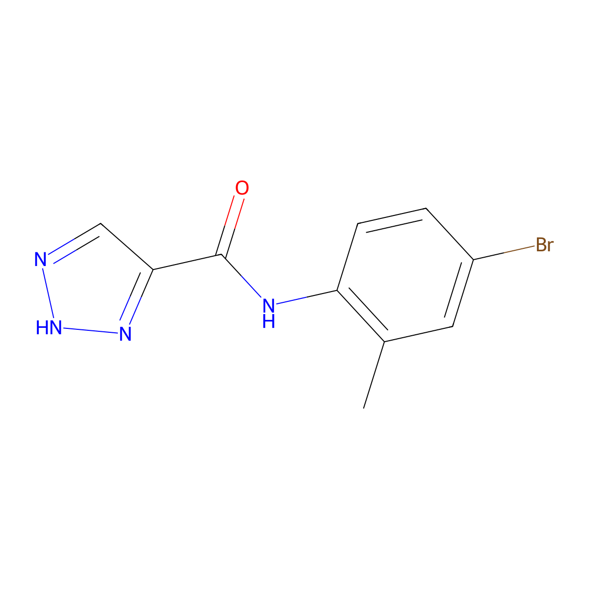 N-(4-bromo-2-methylphenyl)-1H-1,2,3-triazole-5-carboxamide molecular structure, CAS 1493104-33-8
