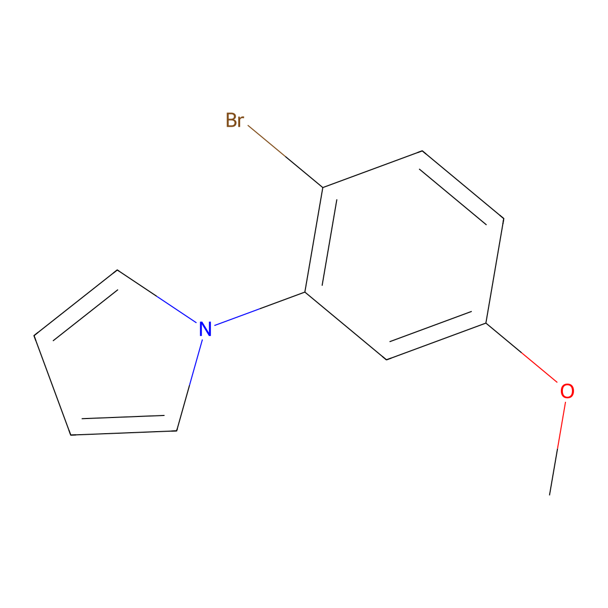 1-(2-Bromo-5-methoxyphenyl)-1H-pyrrole molecular structure, CAS 1493109-22-0