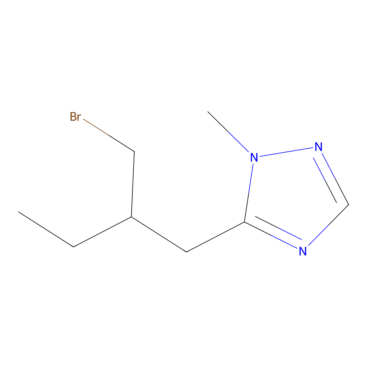 5-(2-(Bromomethyl)butyl)-1-methyl-1h-1,2,4-triazole molecular structure, CAS 1493123-15-1