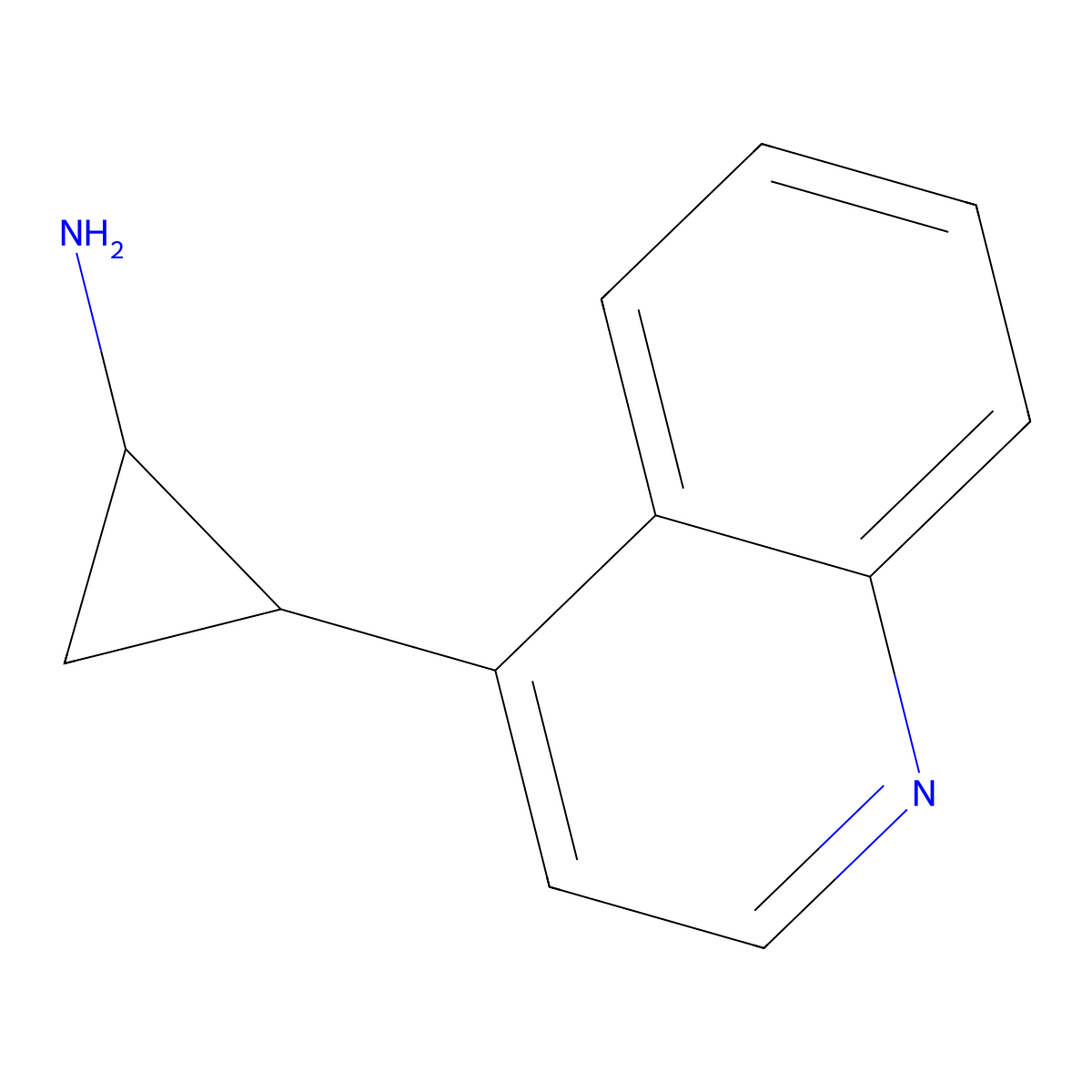 2-(Quinolin-4-yl)cyclopropan-1-amine molecular structure, CAS 1493128-10-1