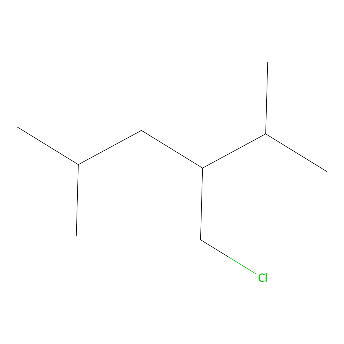 3-(Chloromethyl)-2,5-dimethylhexane molecular structure, CAS 1493145-71-3