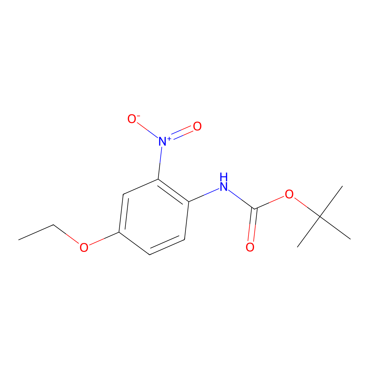 tert-butyl N-(4-ethoxy-2-nitrophenyl)carbamate molecular structure, CAS 1493146-84-1