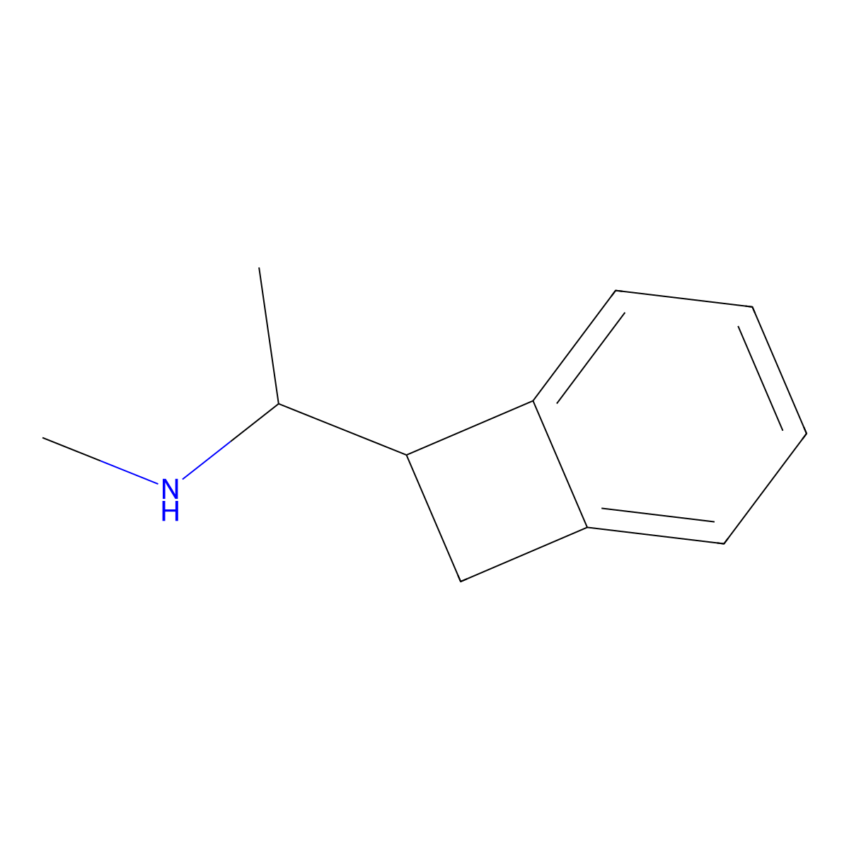 (1-{Bicyclo[4.2.0]octa-1,3,5-trien-7-yl}ethyl)(methyl)amine molecular structure, CAS 1493148-65-4