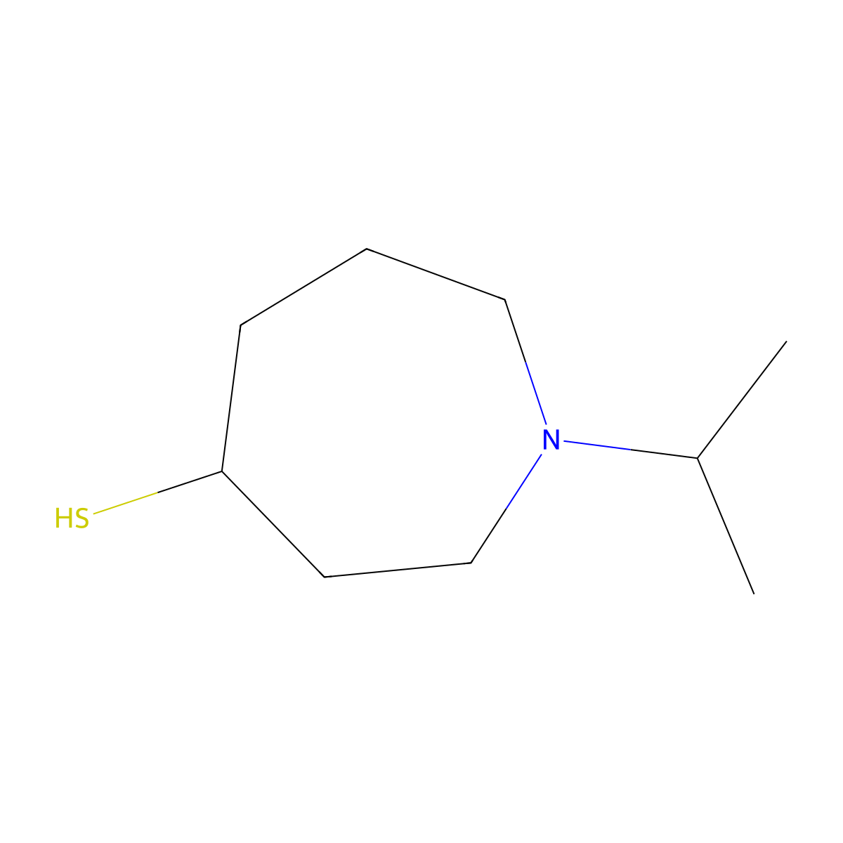 1-(Propan-2-yl)azepane-4-thiol molecular structure, CAS 1493151-65-7