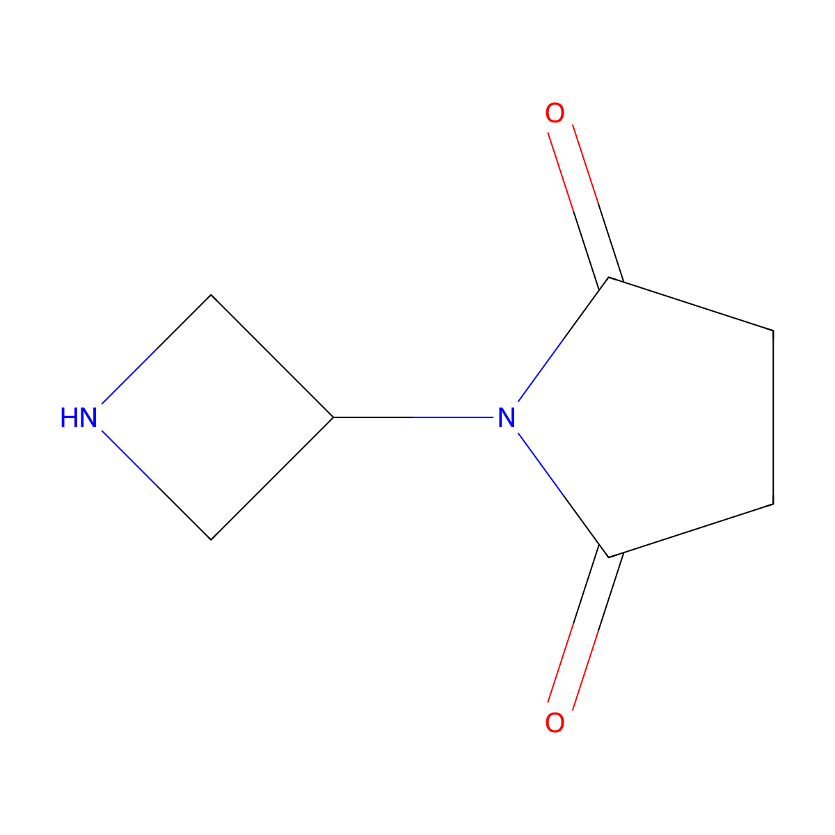 1-(Azetidin-3-yl)pyrrolidine-2,5-dione molecular structure, CAS 1493157-01-9
