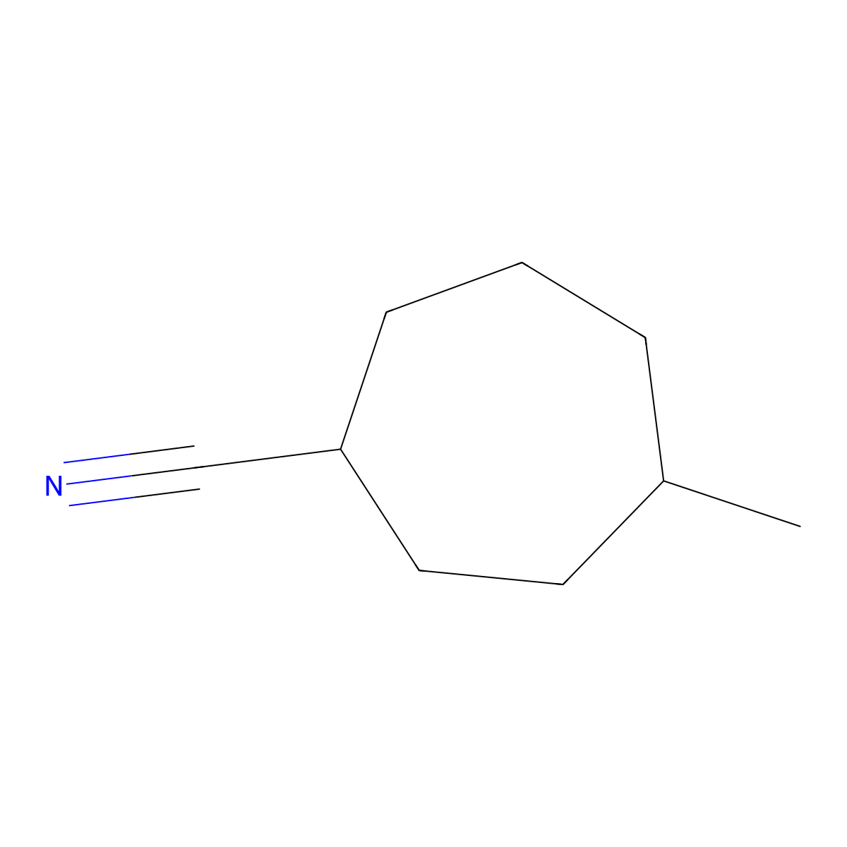 4-Methylcycloheptane-1-carbonitrile molecular structure, CAS 1493160-84-1