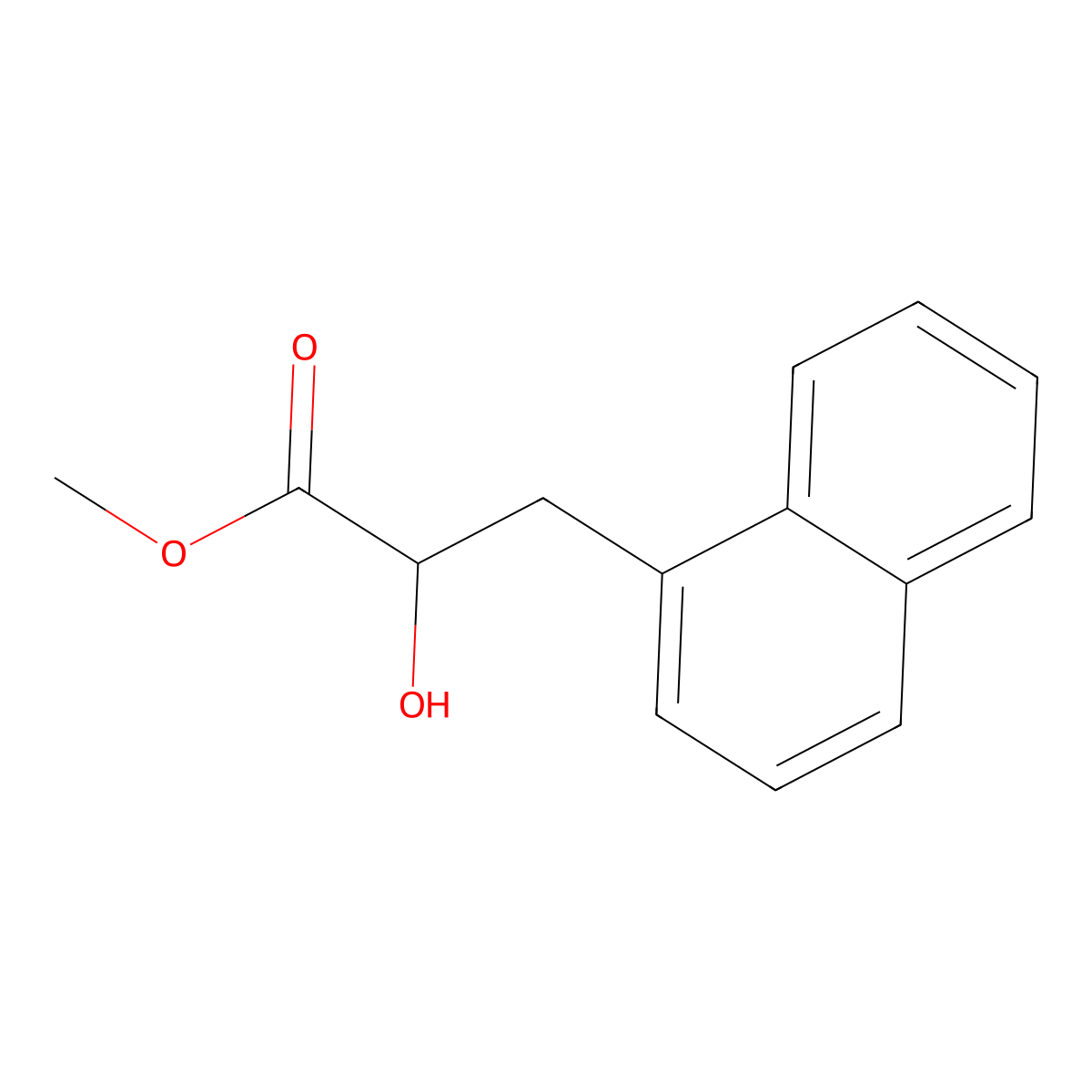Methyl 2-hydroxy-3-(naphthalen-1-yl)propanoate molecular structure, CAS 1493182-75-4