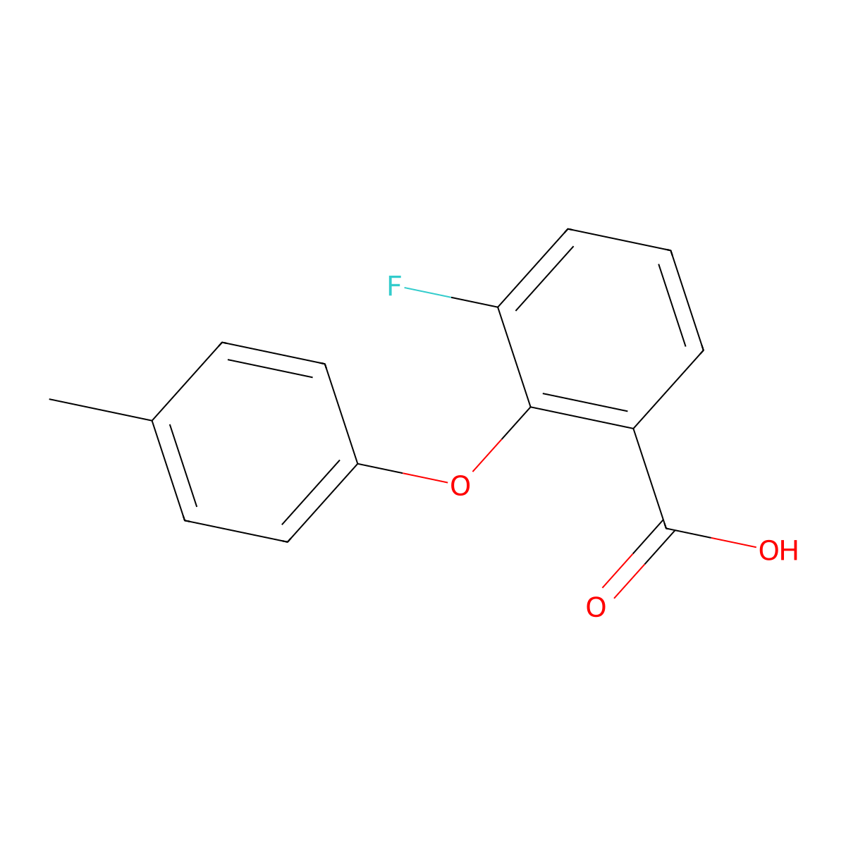 3-Fluoro-2-(4-methylphenoxy)benzoic acid molecular structure, CAS 1493190-33-2