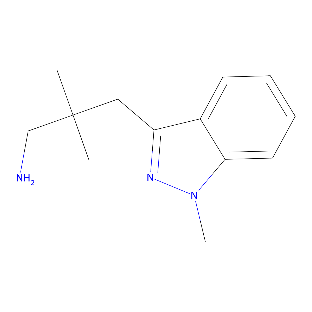 2,2-Dimethyl-3-(1-methyl-1h-indazol-3-yl)propan-1-amine molecular structure, CAS 1493192-55-4