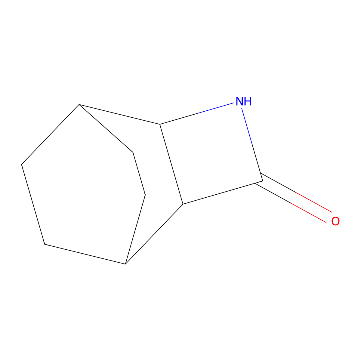 3-Azatricyclo[4.2.2.0(2)]decan-4-one molecular structure, CAS 14932-32-2