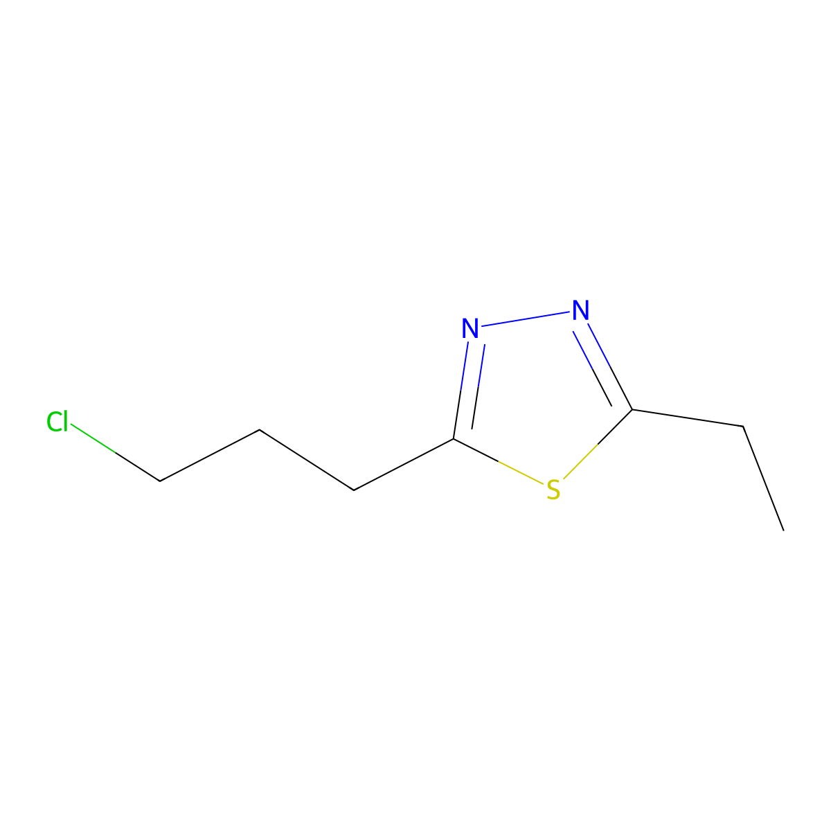 2-(3-Chloropropyl)-5-ethyl-1,3,4-thiadiazole molecular structure, CAS 1493229-24-5