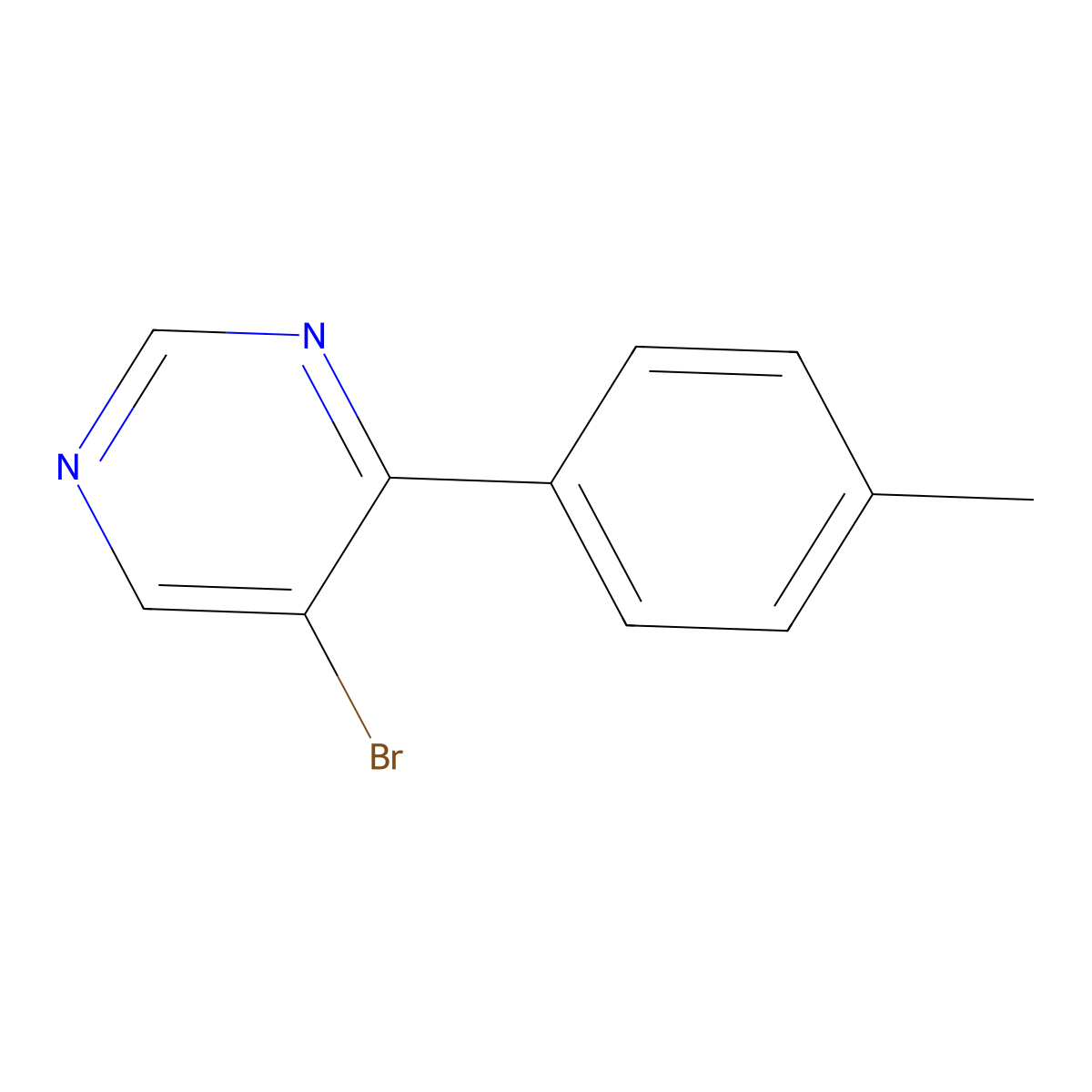 5-Bromo-4-(4-methylphenyl)pyrimidine molecular structure, CAS 149323-50-2
