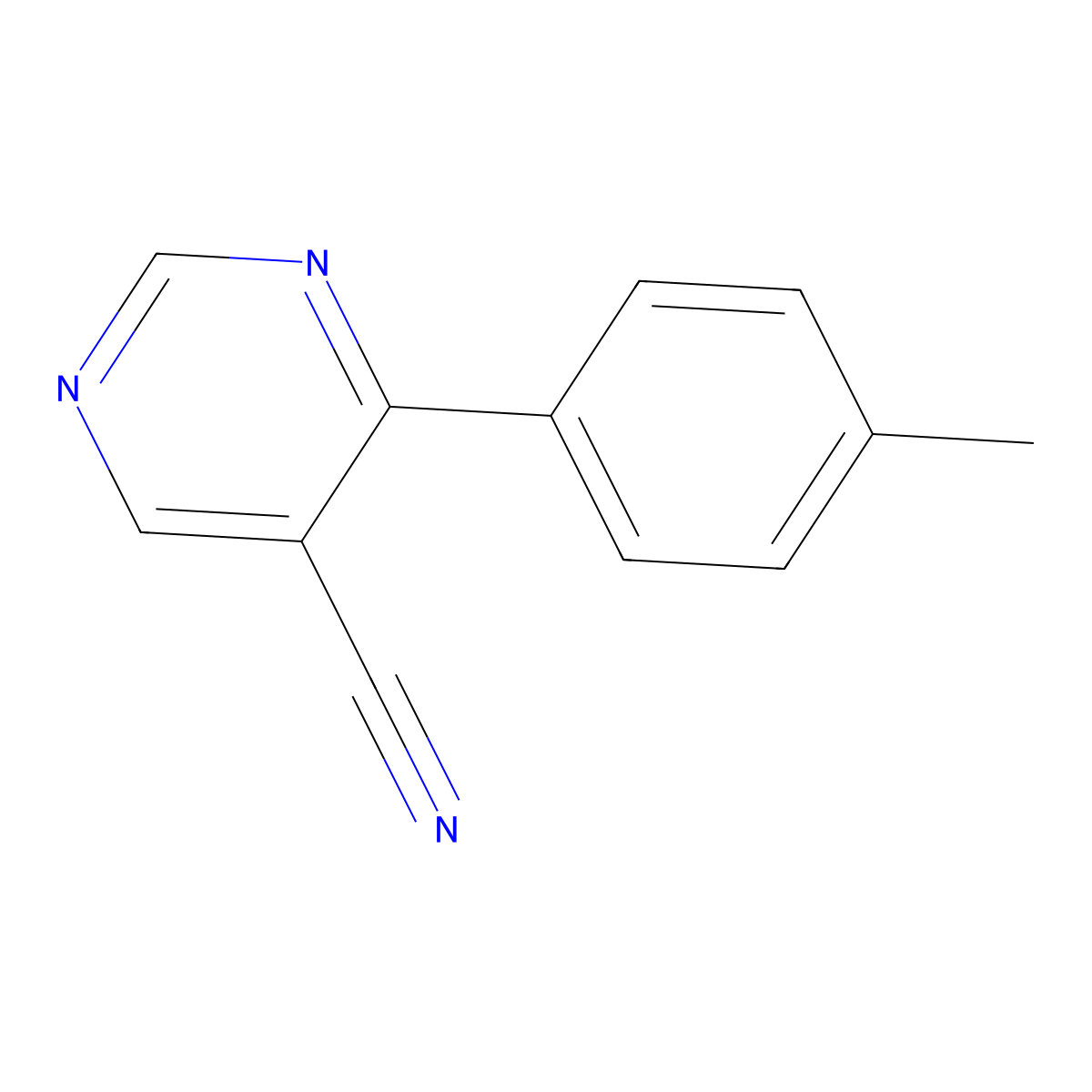 5-Cyano-4-(p-tolyl)pyrimidine molecular structure, CAS 149323-51-3