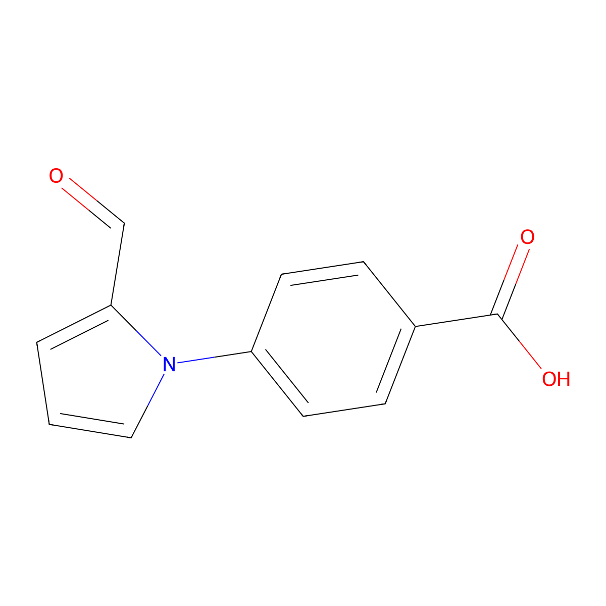 4-(2-Formyl-1H-pyrrol-1-yl)benzoic acid molecular structure, CAS 149323-68-2