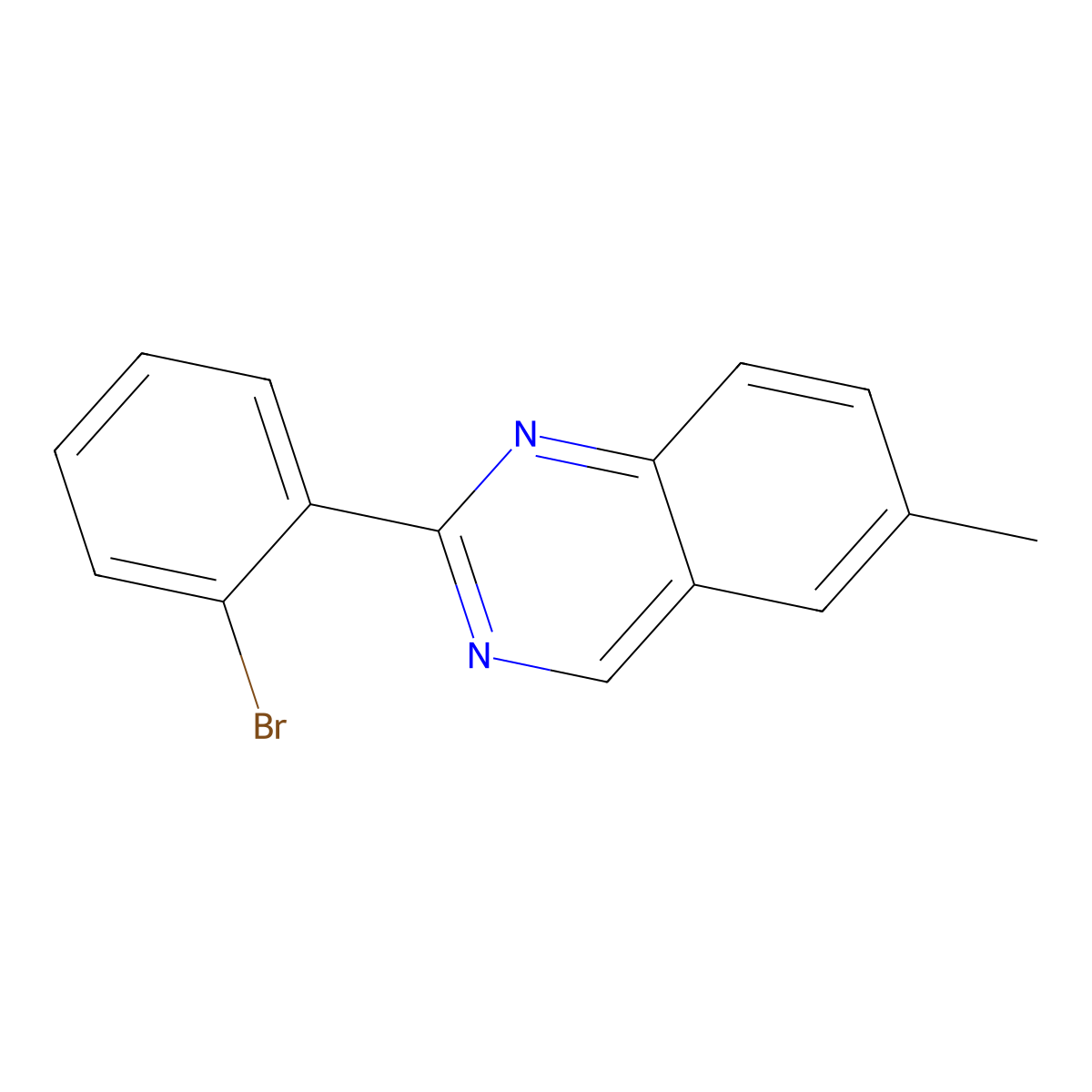 2-(2-Bromophenyl)-6-methylquinazoline molecular structure, CAS 149323-84-2