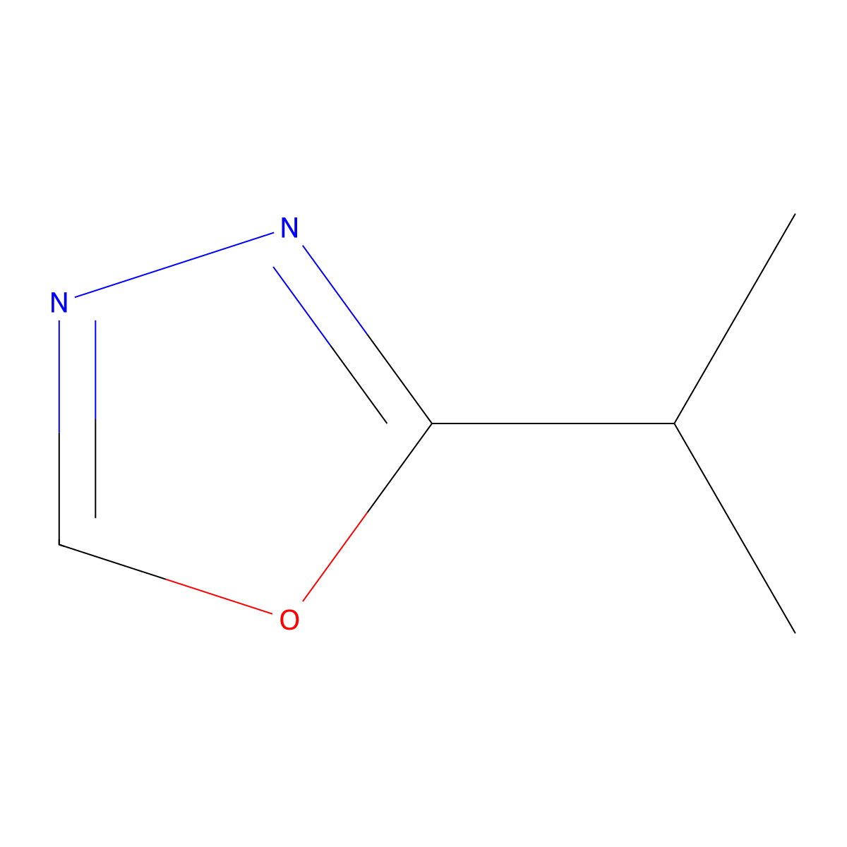 2-Isopropyl-1,3,4-oxadiazole molecular structure, CAS 149324-24-3