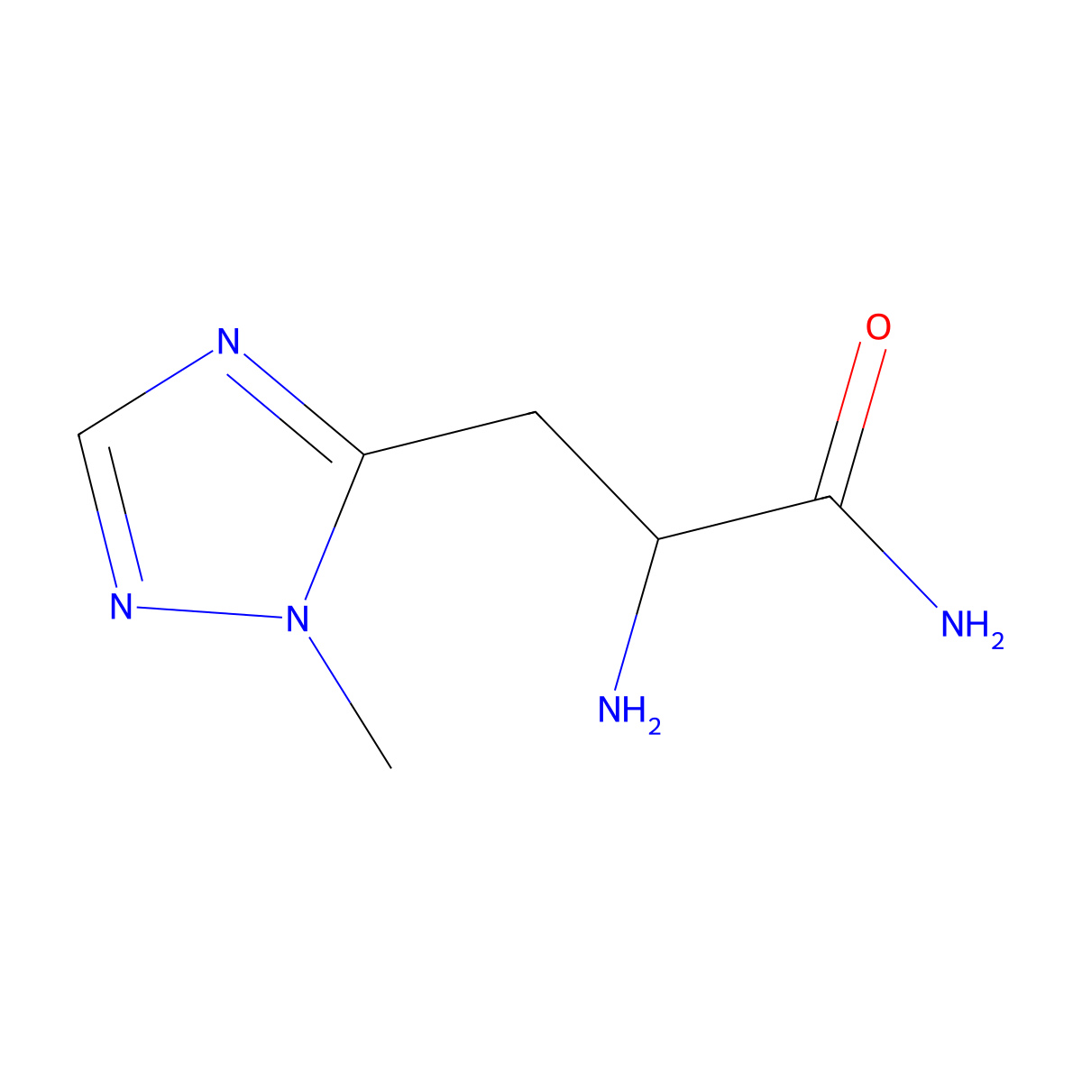 2-amino-3-(1-methyl-1H-1,2,4-triazol-5-yl)propanamide molecular structure, CAS 1493254-26-4