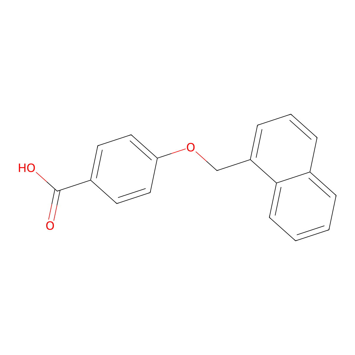 4-(1-Naphthylmethoxy)benzoic acid molecular structure, CAS 149326-17-0