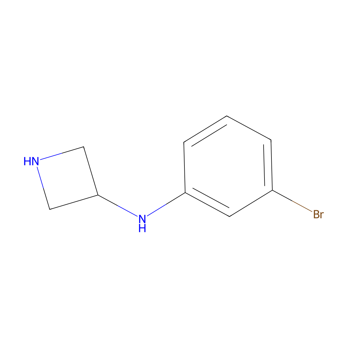 N-(3-bromophenyl)azetidin-3-amine molecular structure, CAS 1493264-54-2