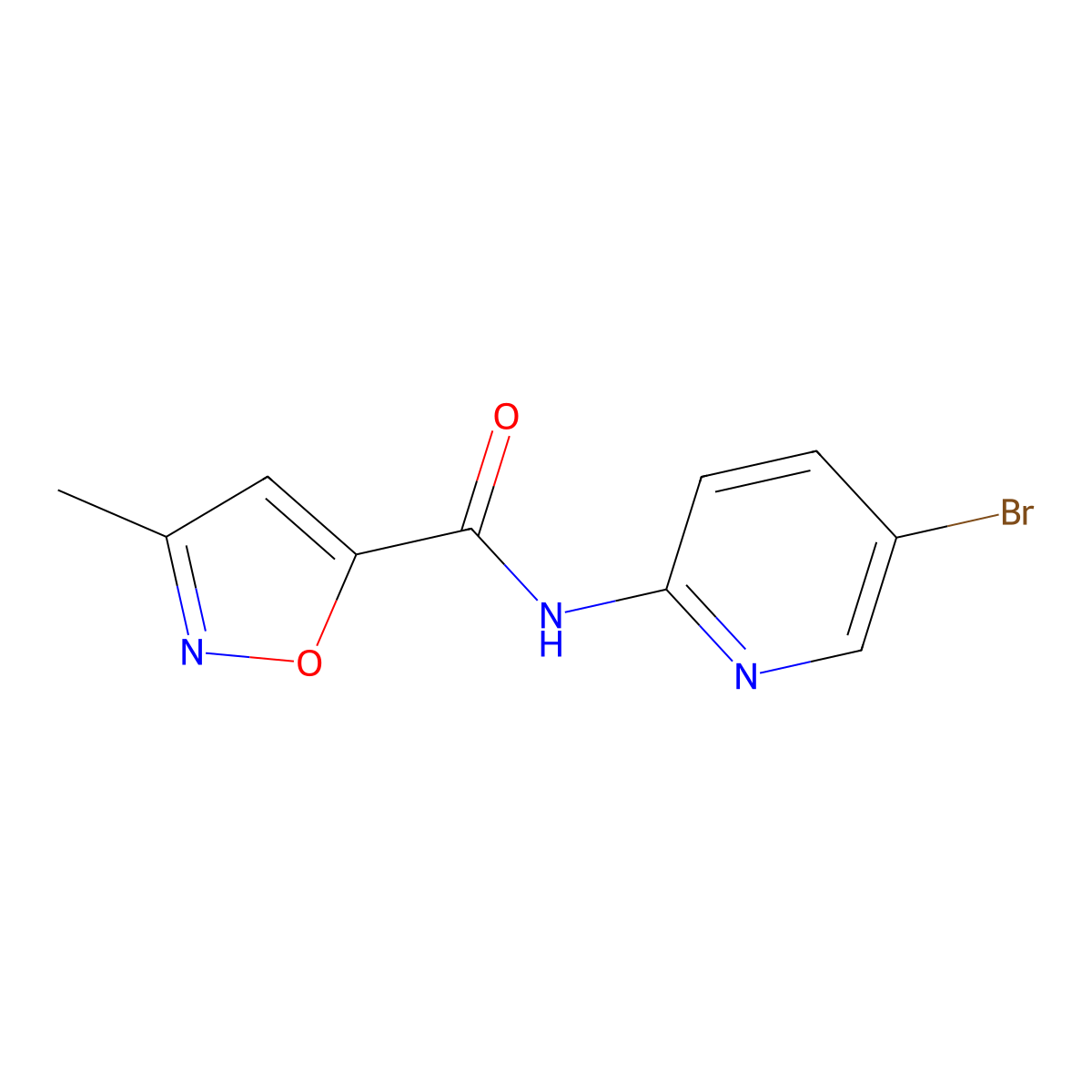 N-(5-bromopyridin-2-yl)-3-methyl-1,2-oxazole-5-carboxamide molecular structure, CAS 1493297-64-5