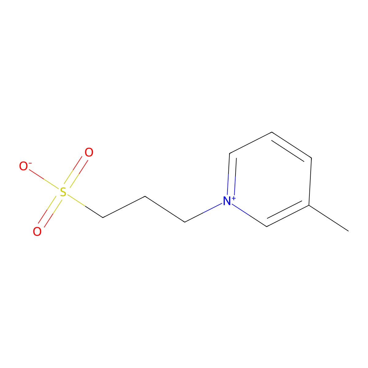 3-Picolinium, 1-(3-sulfopropyl)-, hydroxide, inner salt molecular structure, CAS 14933-13-2