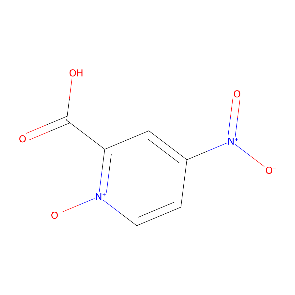 4-Nitropyridine-2-carboxylic acid 1-oxide molecular structure, CAS 14933-78-9