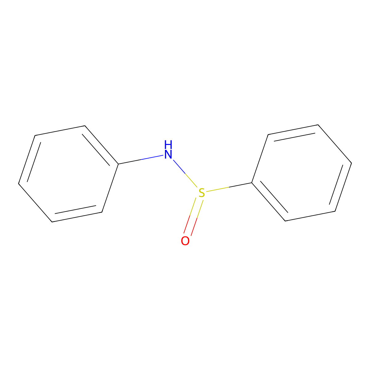Benzenesulfinanilide molecular structure, CAS 14933-97-2