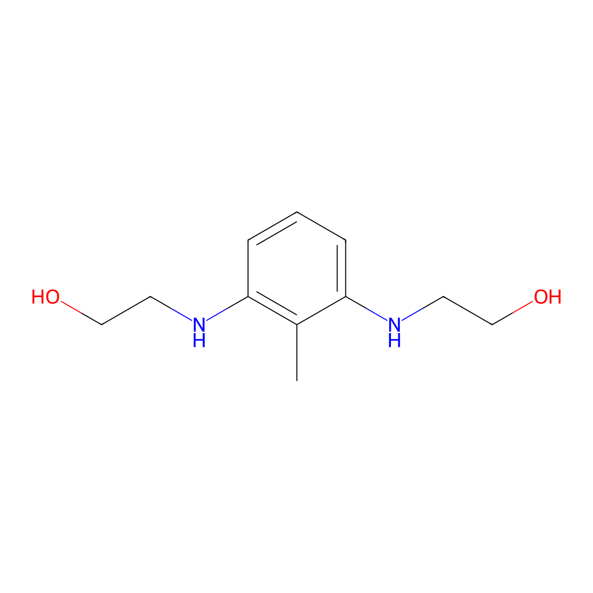 2,6-Dihydroxyethylaminotoluene molecular structure, CAS 149330-25-6