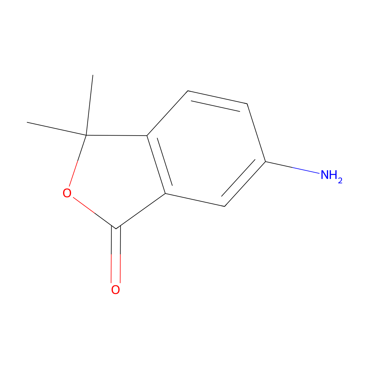 6-Amino-3,3-dimethyl-1,3-dihydro-2-benzofuran-1-one molecular structure, CAS 149331-22-6