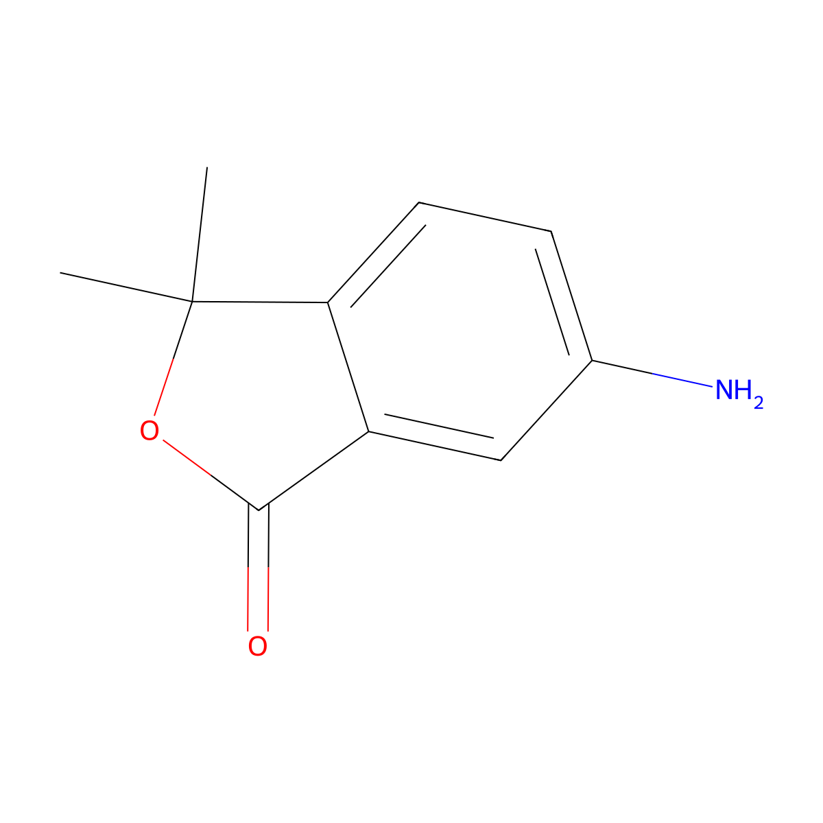 6-Amino-3,3-dimethyl-1,3-dihydro-2-benzofuran-1-one molecular structure, CAS 149331-22-6