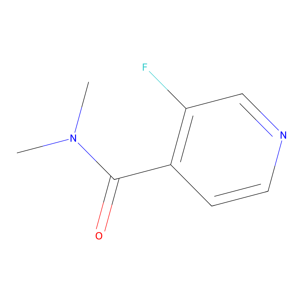 3-fluoro-N,N-dimethylpyridine-4-carboxamide molecular structure, CAS 1493313-71-5