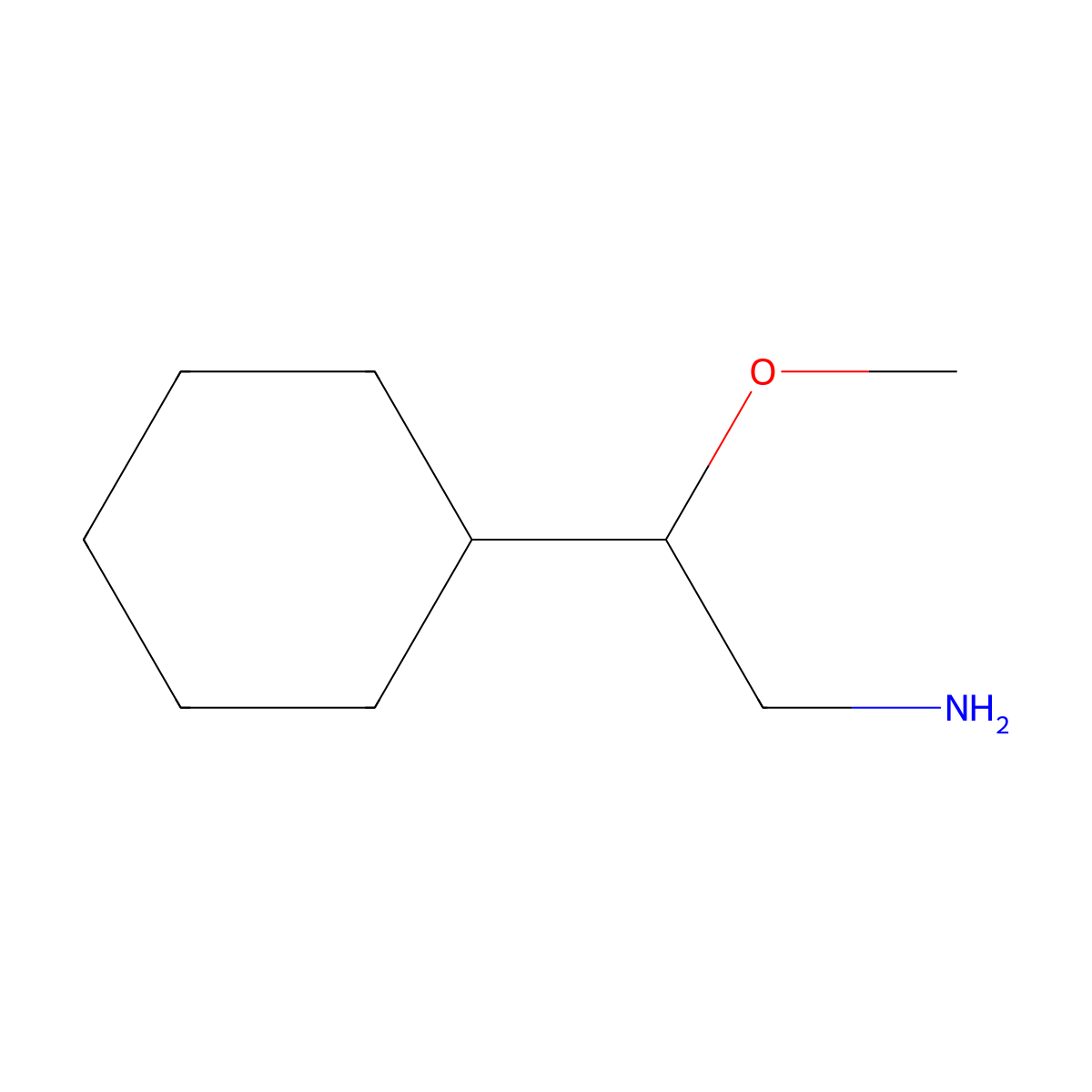 2-Cyclohexyl-2-methoxyethan-1-amine molecular structure, CAS 1493314-87-6