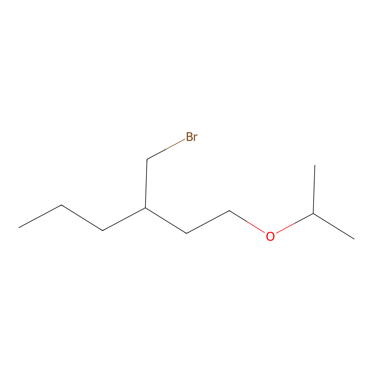 3-(Bromomethyl)-1-isopropoxyhexane molecular structure, CAS 1493330-74-7