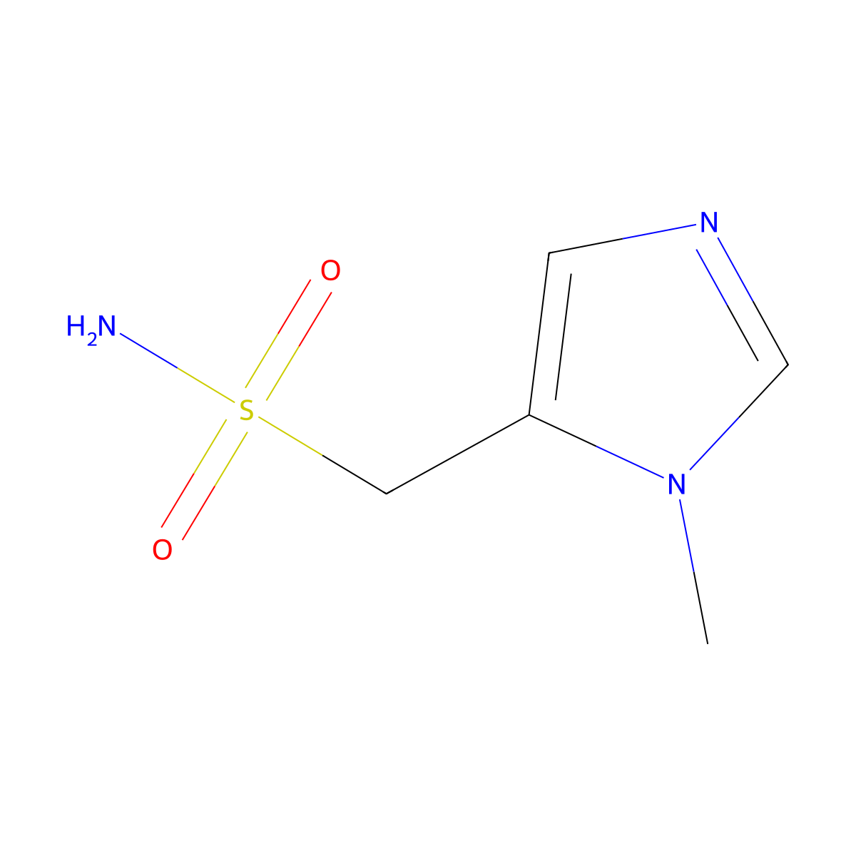 (1-methyl-1H-imidazol-5-yl)methanesulfonamide molecular structure, CAS 1493339-35-7